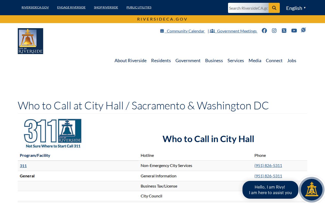 Riverside city directory community access