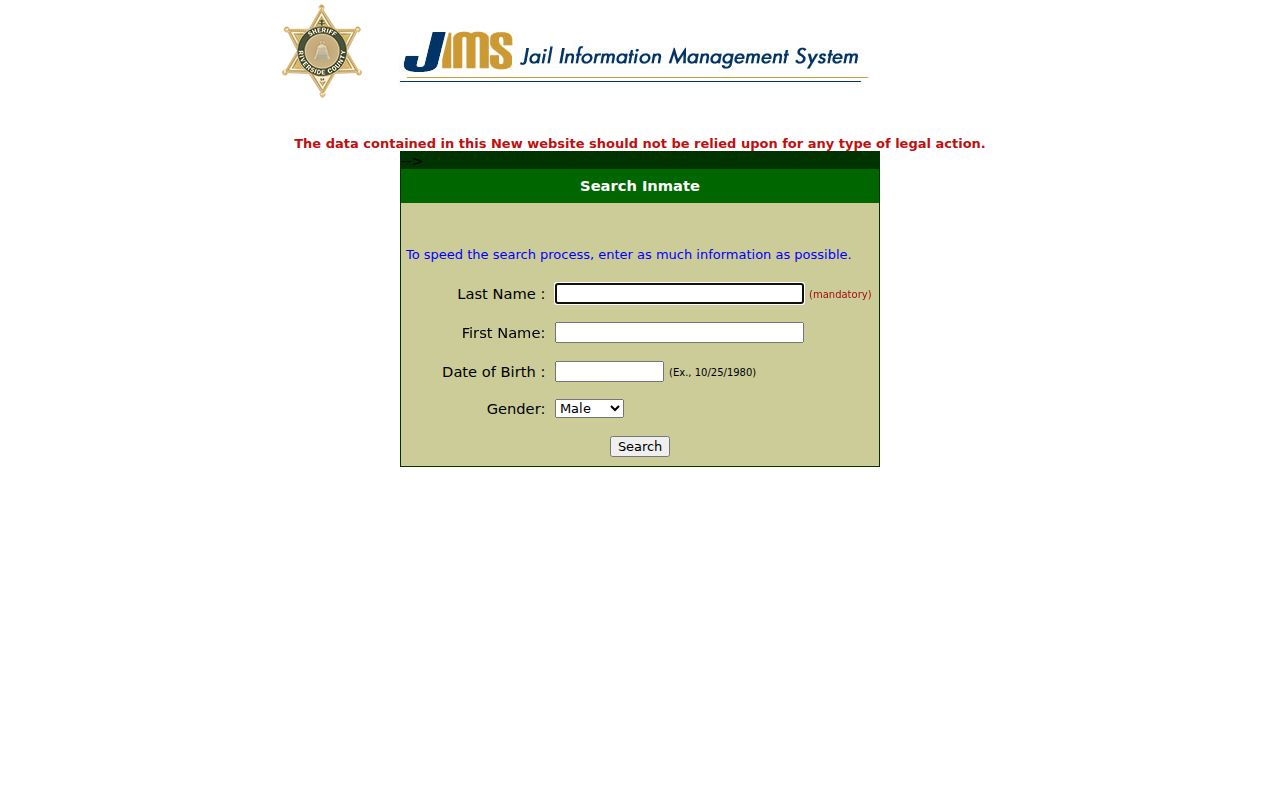 Riverside resident lookup Riverside Sheriff inmate search