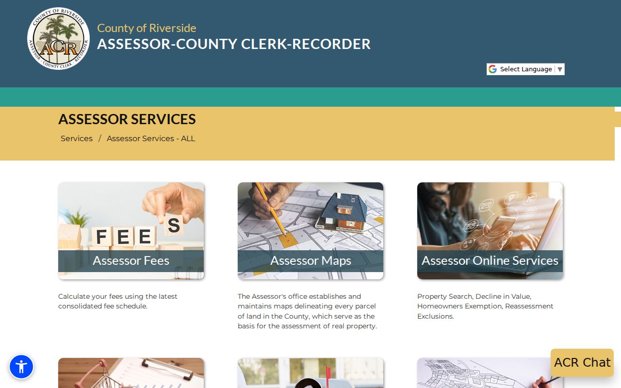 Riverside street directory assessor services and public records access