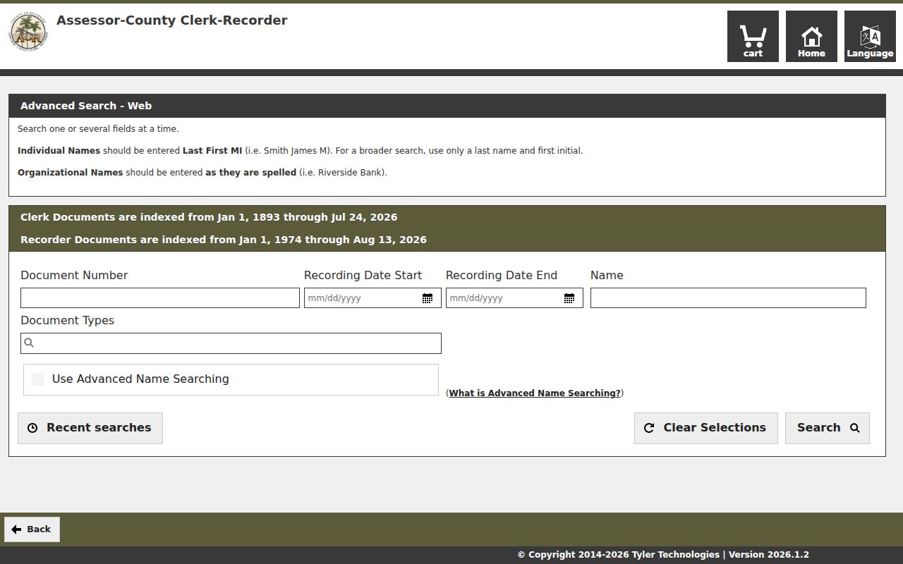 Riverside street directory advanced recorder document search